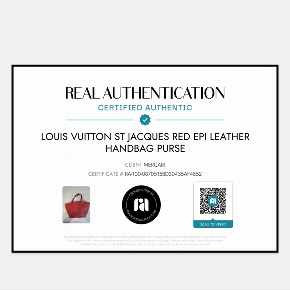 Louis Vuitton Saint Jacques Handbag Red Epi Leather Purse - Picture 14 of 14